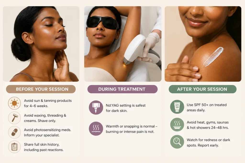 How to Safely Do Laser Hair Removal on Dark Skin
