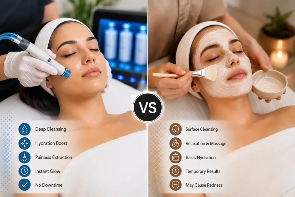 HydraFacial vs. Regular Facial in forest hills